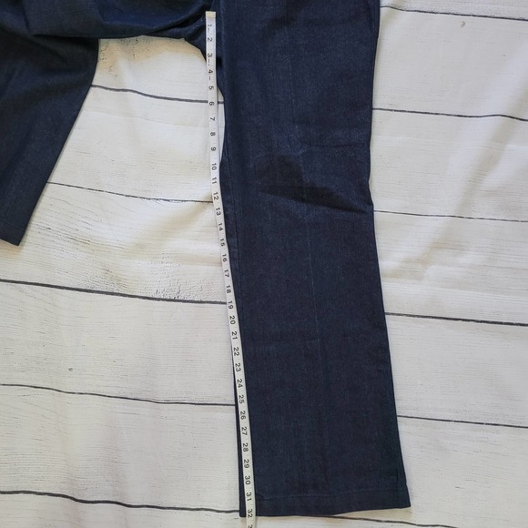 Covington Size 14 Dark Wash Denim Trousers Pockets Casual Straight Leg Classic - Picture 4 of 8